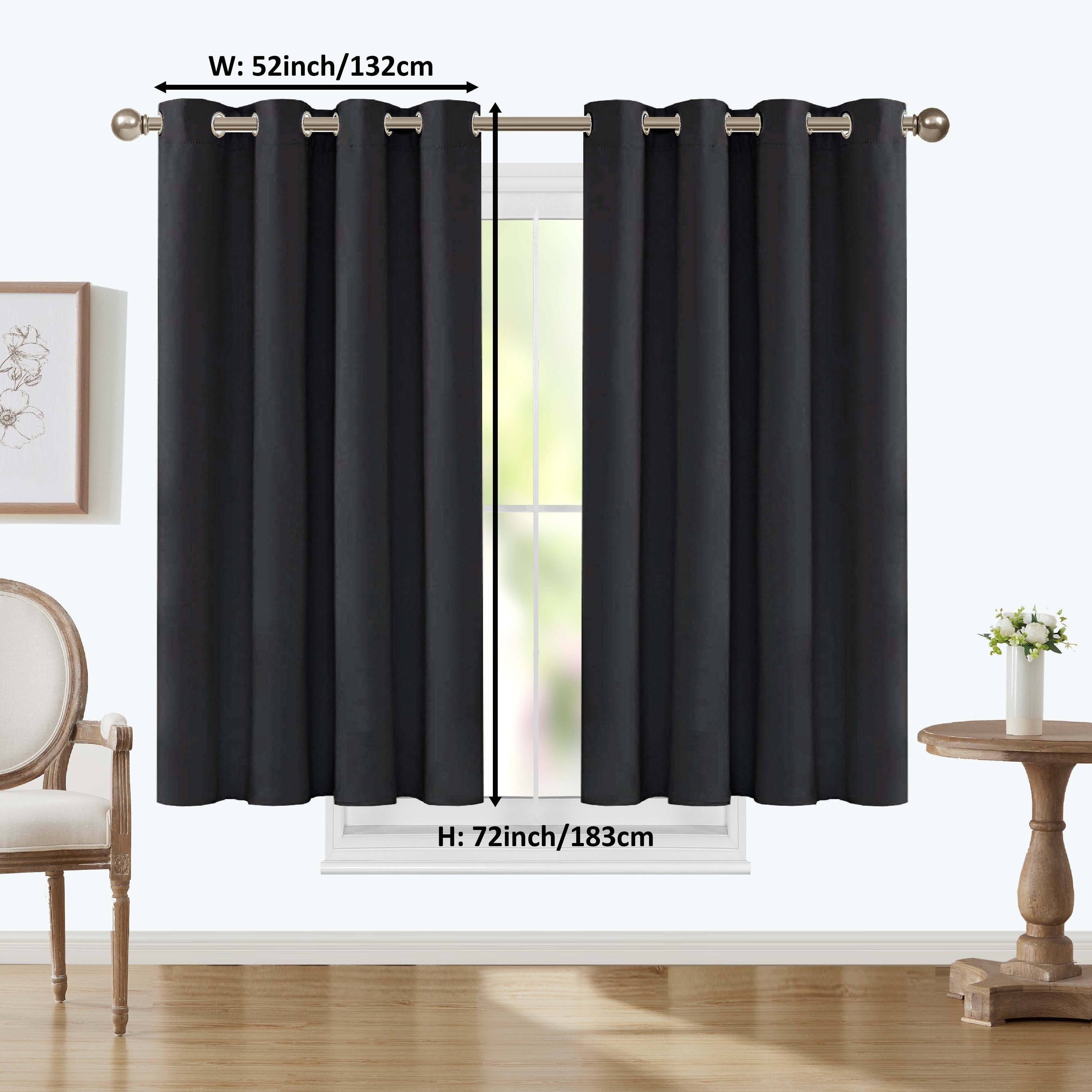 Blackout Curtain with Iron Rings Indoor Use 180g Dark Fabric