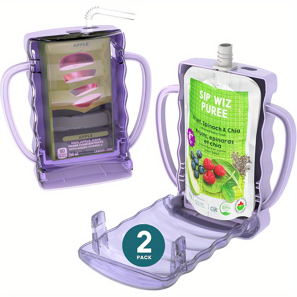 Baby Bag Holder Set with Leak-Proof Food and Drink Organizer, Reusable, Dishwasher Safe