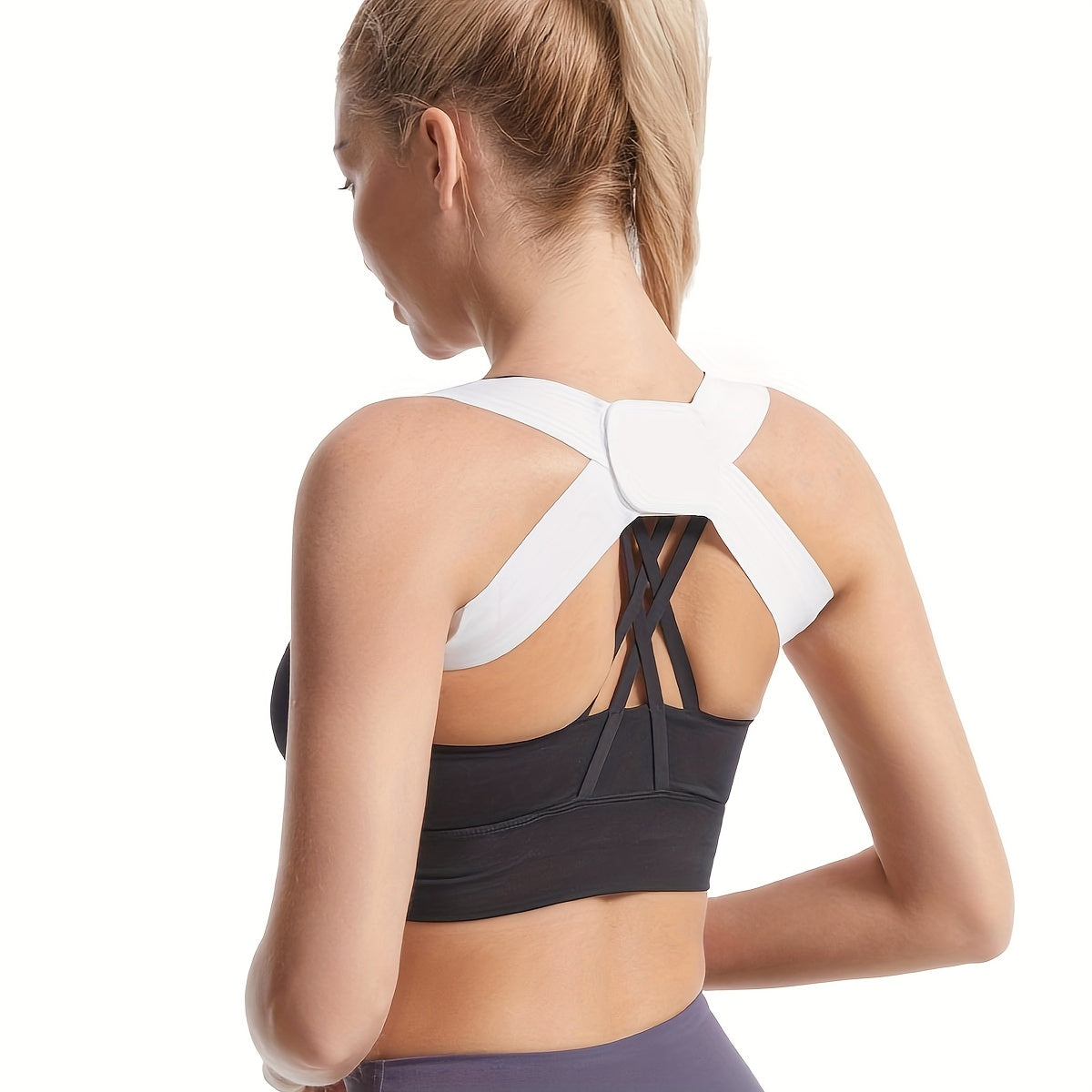 Adult Posture Support Strap Adjustable Back Shoulder Brace for Improved Posture