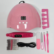 Electric Nail Drill UV LED Lamp Manicure Kit for Beginners 54W
