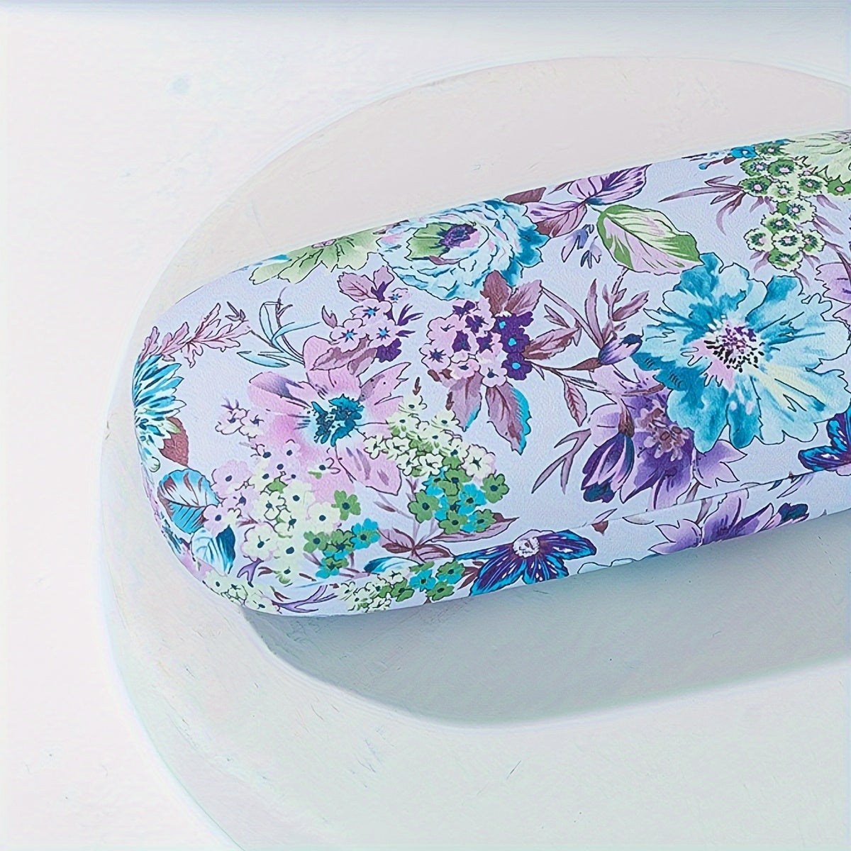 Set of 2 Floral Eyeglass Cases Foldable and Hard Metal Storage Cases