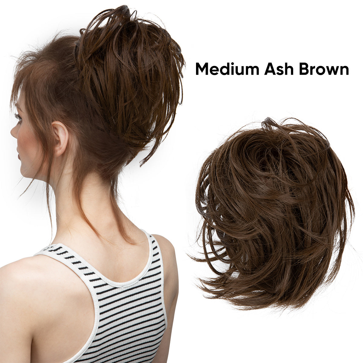 Women's Fluffy Curly Wig Hair Ring Elastic Rubber Band Hair Accessory