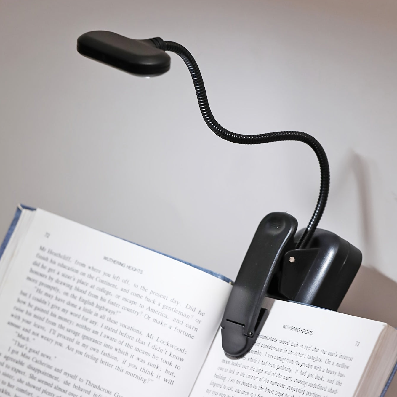 Portable Clip-On Book Light with Flexible Hose for Reading and Night Use