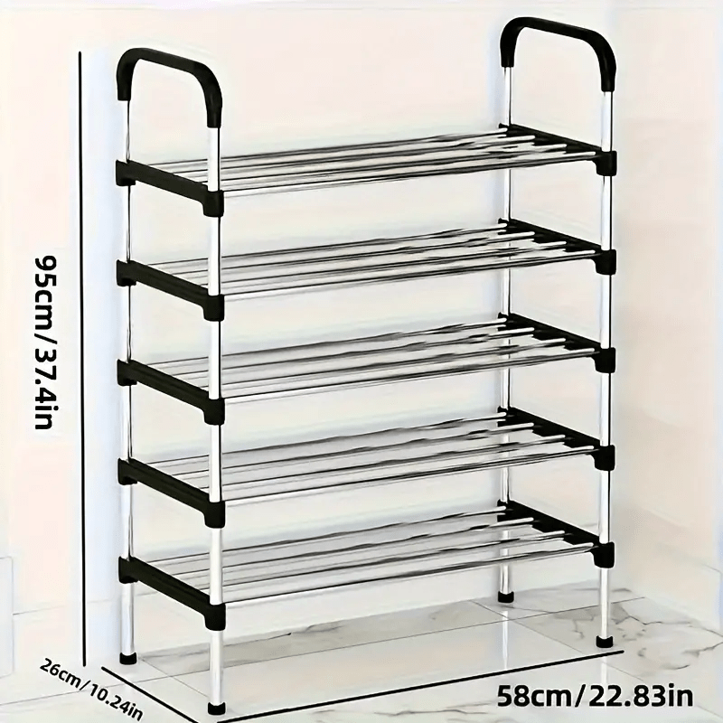 Multi-Layer Steel Shoe Rack for Entryway Bedroom and Living Room Storage