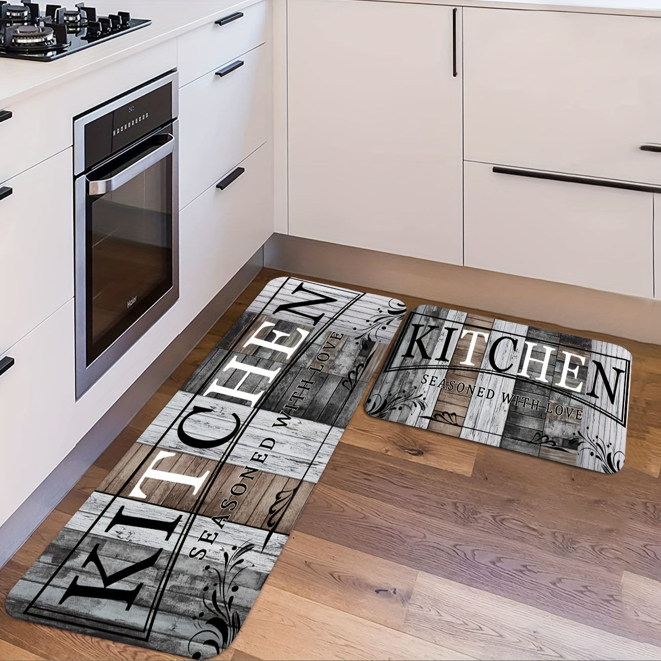 Soft Absorbent Letter Print Area Rug for Indoor Living Rooms and Bedrooms