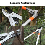 Adjustable Telescopic Tree Trimmer with Heavy-Duty Pruning Shears and High-Carbon Steel Blade