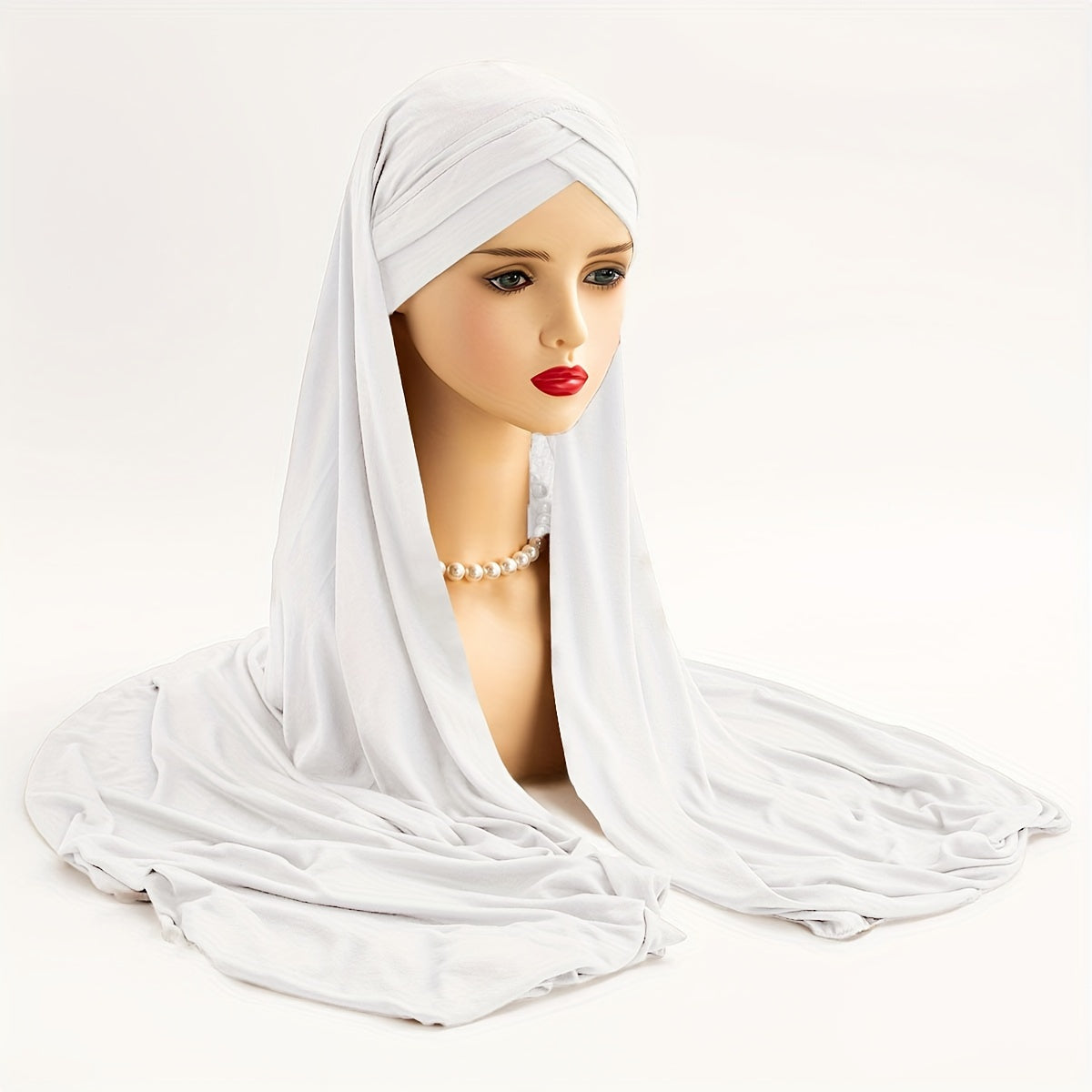 Ayollar uchun nafas oladigan bosh yopish, darhol hijab bilan, quyoshdan himoya qilish uchun bir bo'lakli elastik bandana
