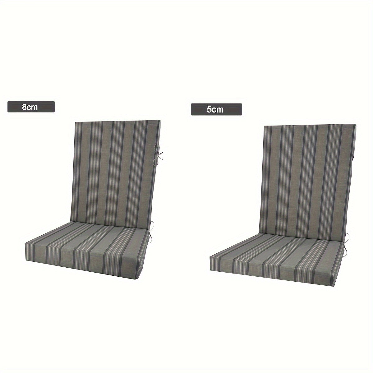 Boho Outdoor High Back Chair Cushion UV-Resistant Polyester Machine Washable