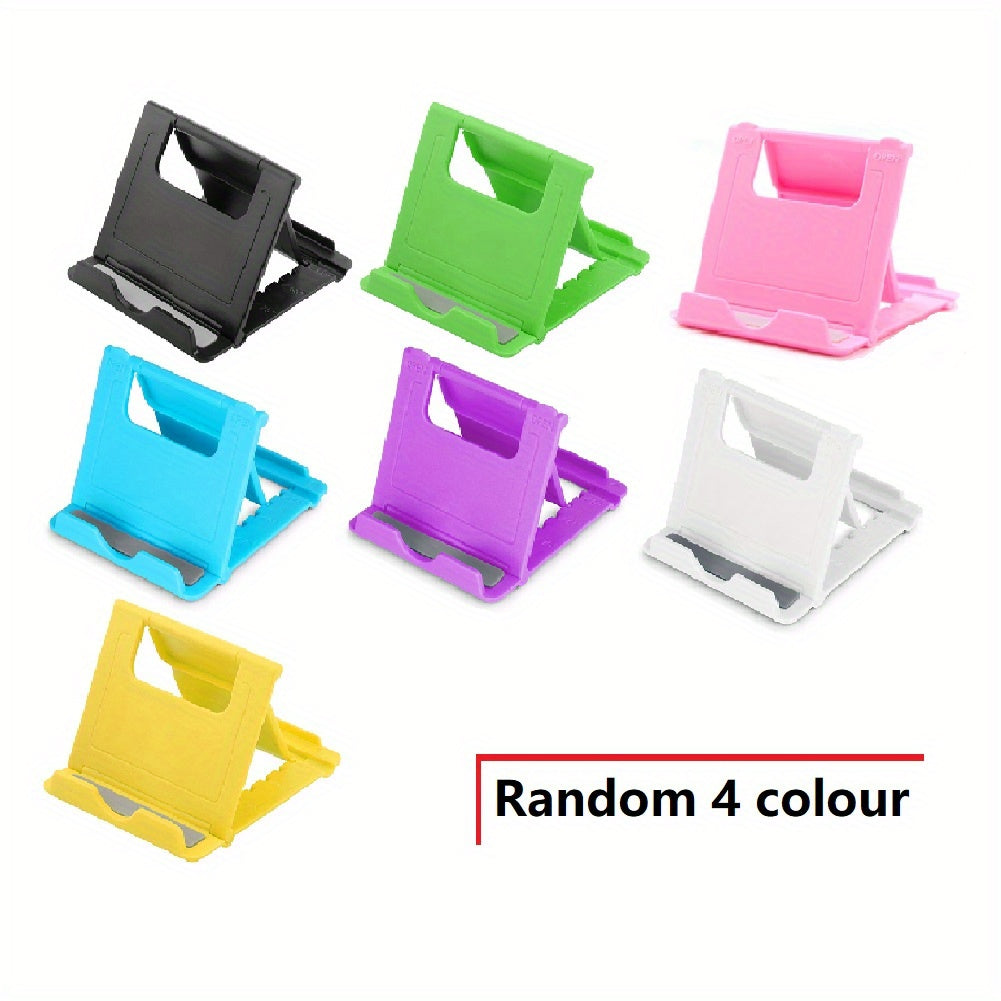 Square Folding Phone Holder Pack of 1 2 or 4 ABS Portable Travel Stand for Smartphones and Tablets