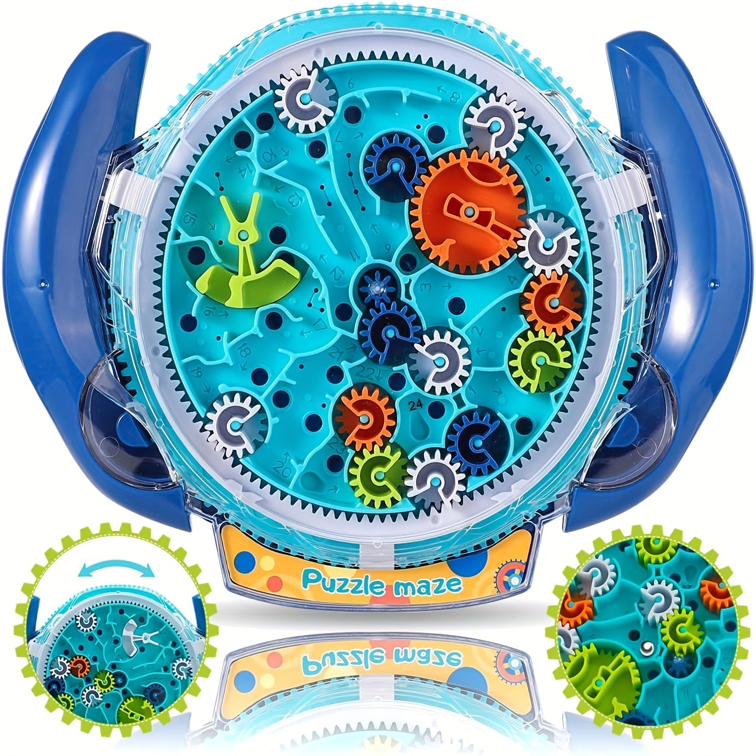 Colorful 3D Gear Maze Puzzle for Kids Educational Toy with Multiple Gears and Traps