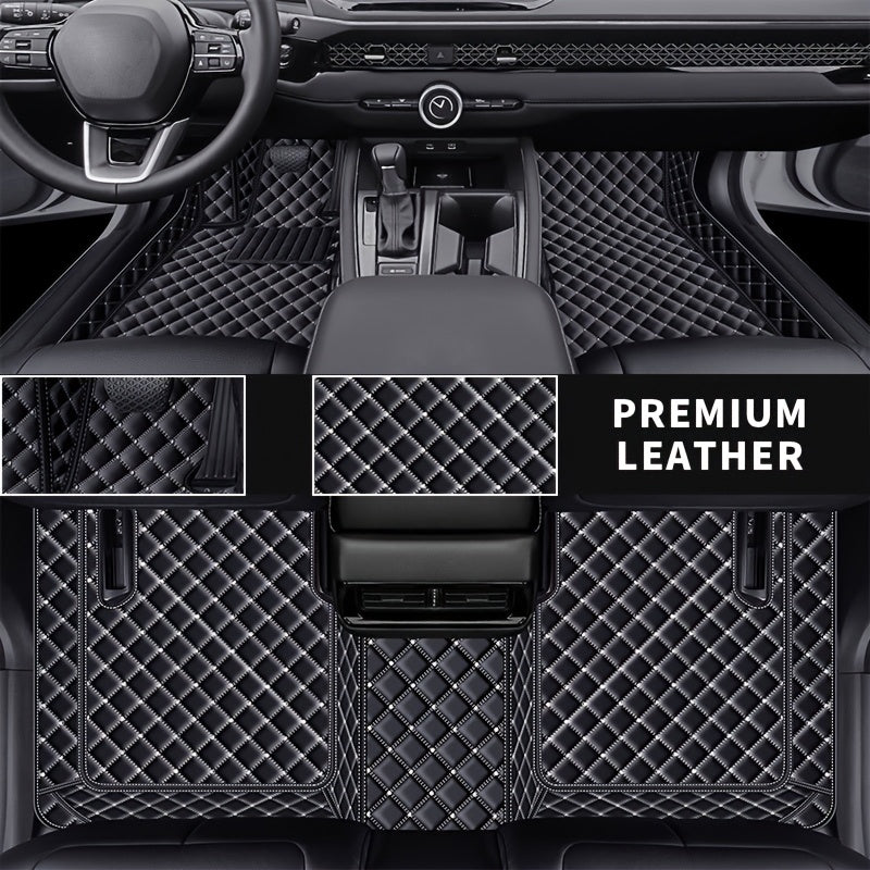 Car Floor Mats Set for SUV Leather All-Weather Durable Easy to Clean