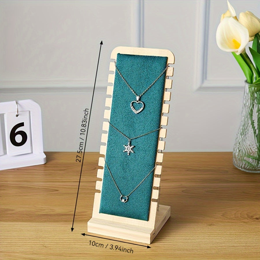 Деревянная подставка для украшений для ожерелий и кулонов с съемной подставкой