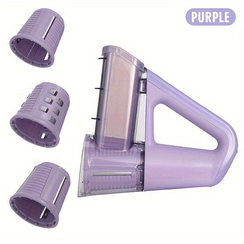 Electric Handheld Vegetable Chopper Slicer with Stainless Steel Blades USB Rechargeable