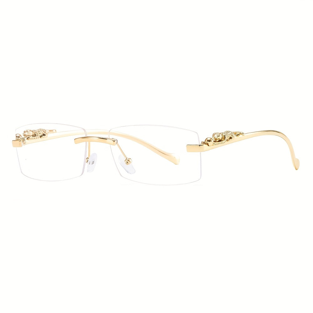 Men's Square Glasses Without Frames Clear Lens Optical Eyewear