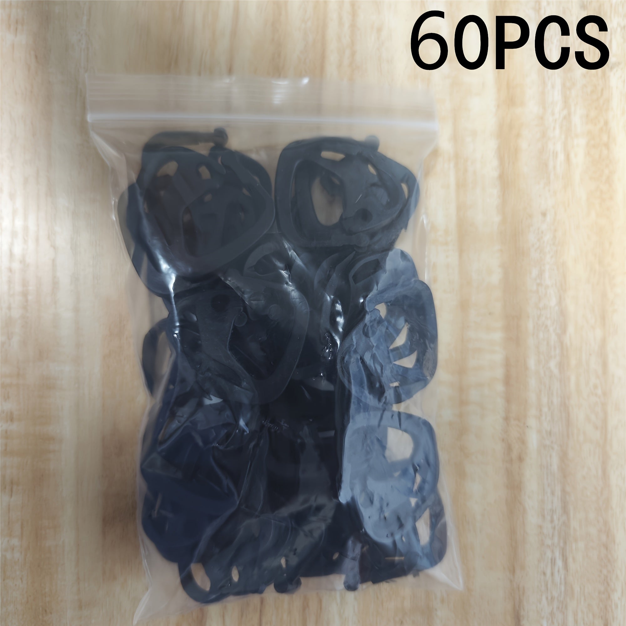 Set of 30 Black Alloy Plastic Curtain Hooks for Greenhouse Sunshade System
