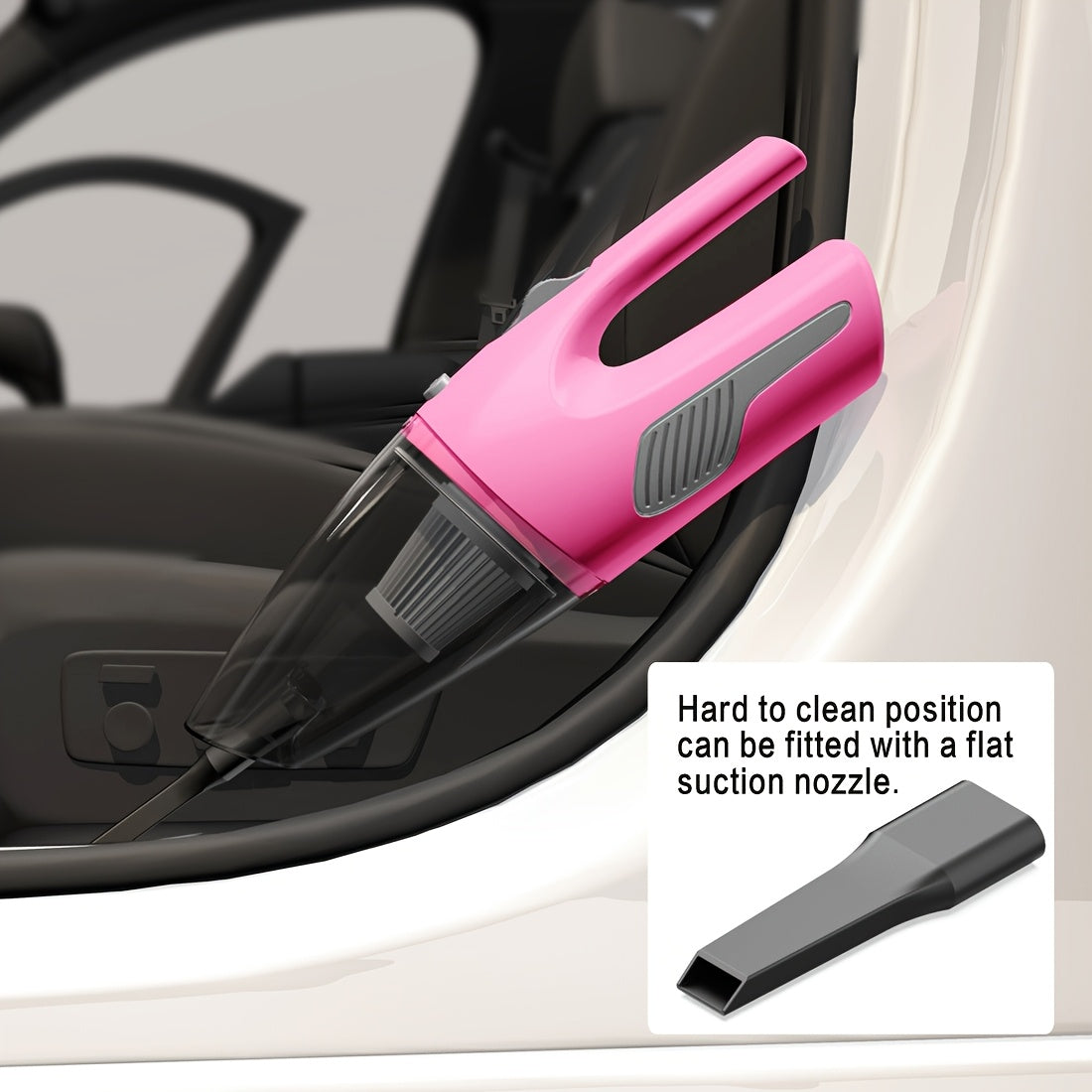 Aspiradora de coche inalámbrica, de litio recargable, 4KPa de succión, con bajo nivel de ruido