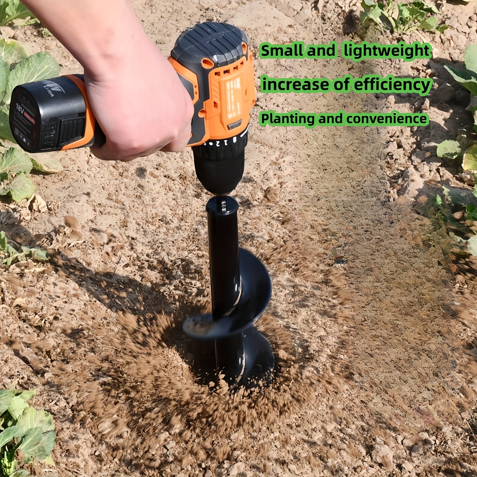 Garden Drill Bit for Planting, Soil Loosening, Gardening Tool