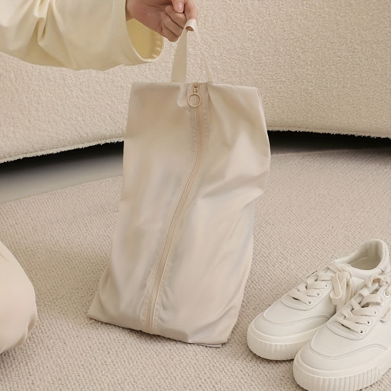 Lightweight Shoe Storage Bag with Handle Durable Fabric Zippered Closure