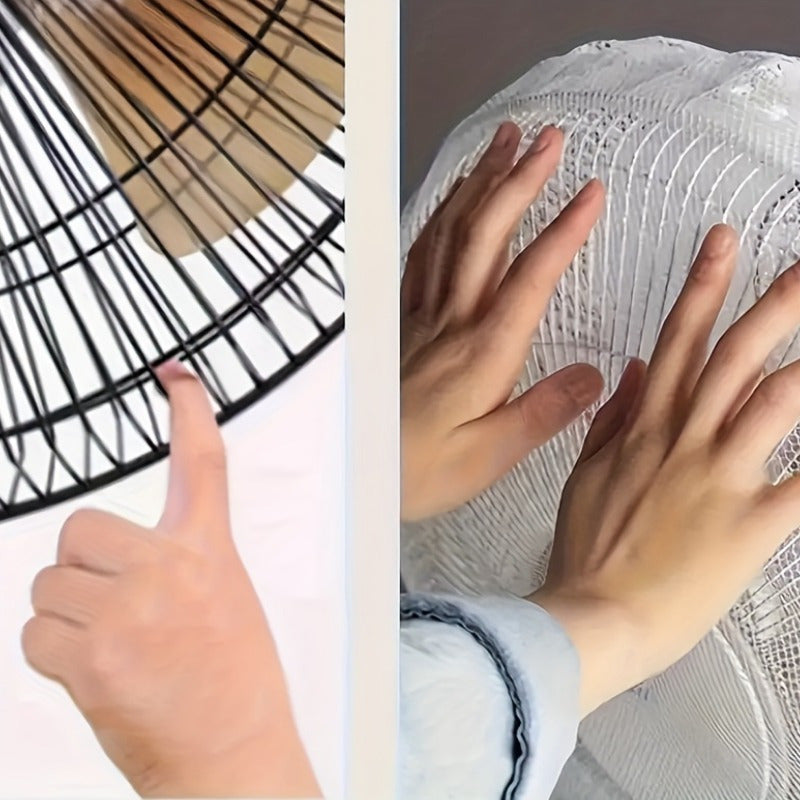 Регулируемый пылезащитный чехол из полиэстера с защитой пальцев, моющаяся защитная сетка для вентиляторов для дома и офиса