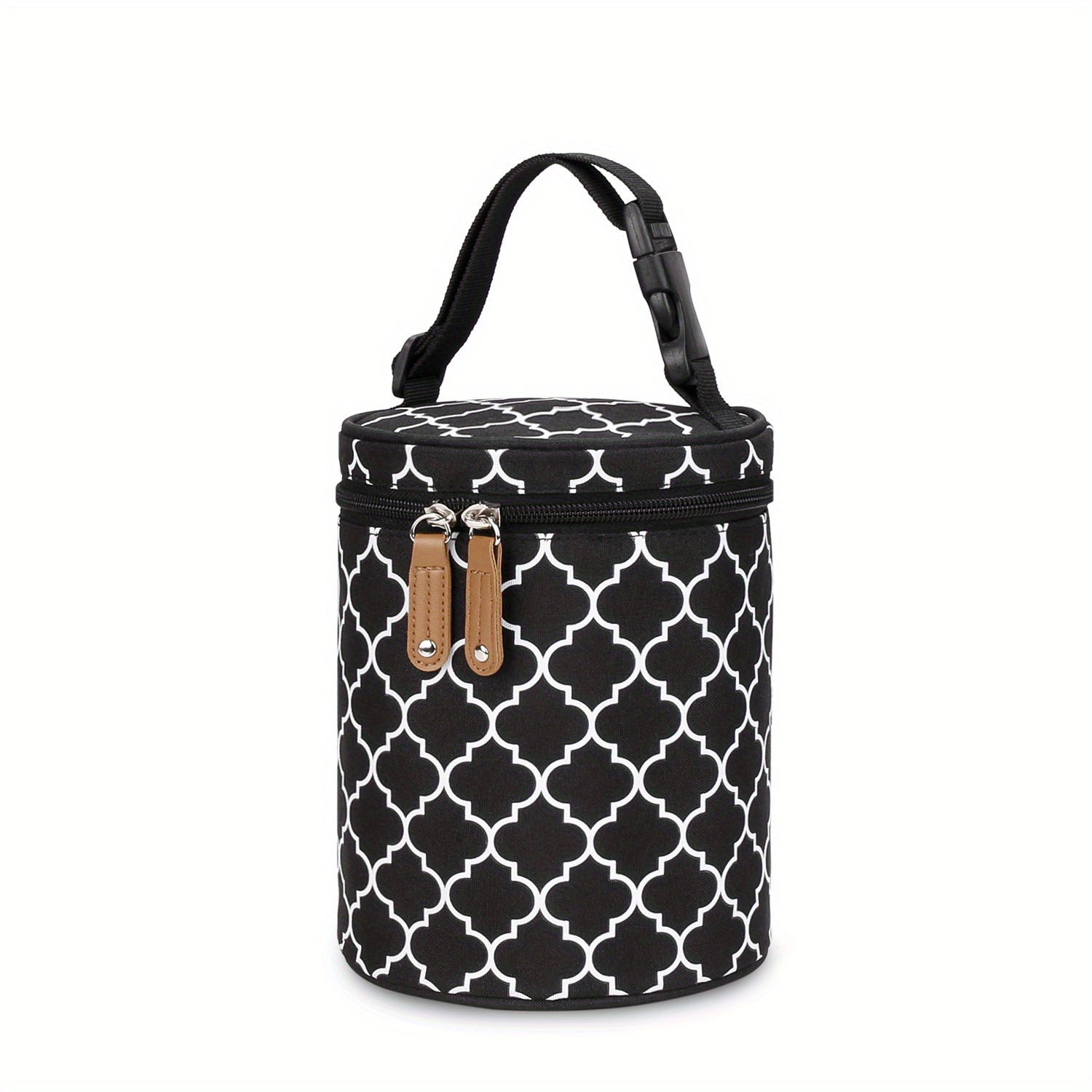 Portable Breast Pump Bag with Insulated Round Bucket for Stroller Hanging