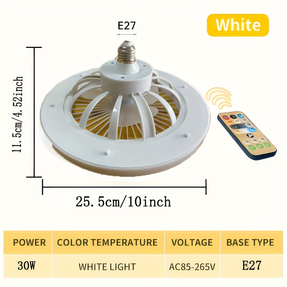 30W LED Ceiling Fan with Remote Control and Adjustable Light for Indoor Rooms