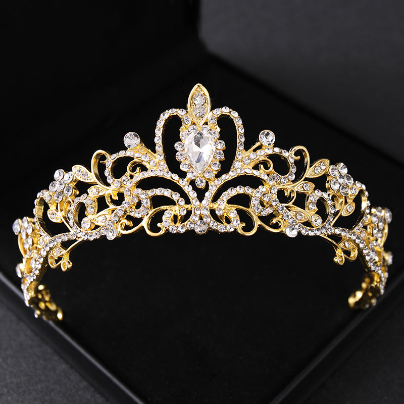 Crystal Tiara and Crown Set for Brides and Prom Rhinestone Hair Accessory