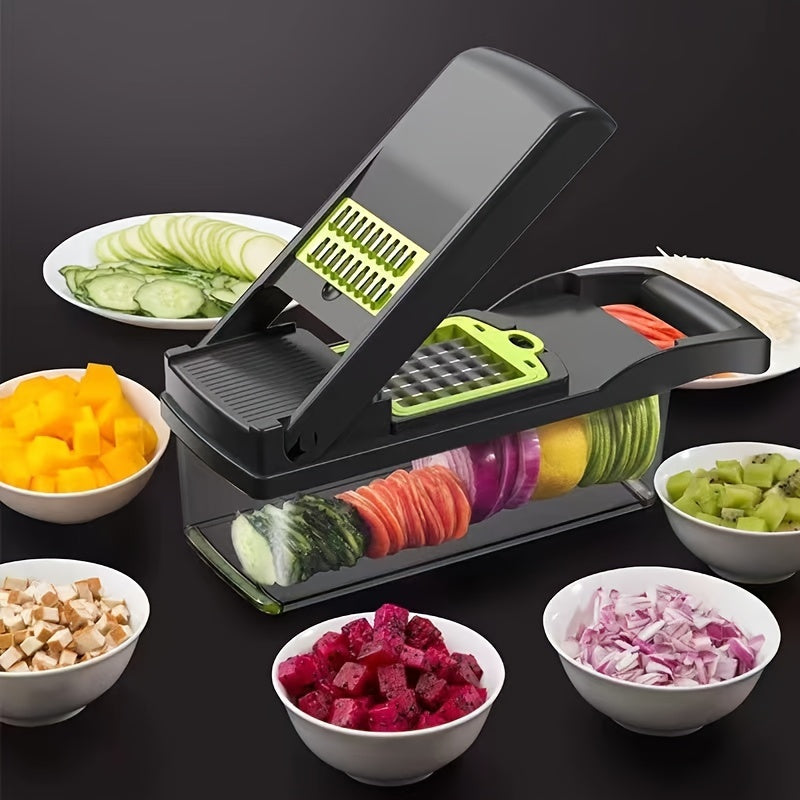 Kitchen Multi-Function Vegetable Cutter Set 6 or 18pcs Includes Grater Dicer Shredder