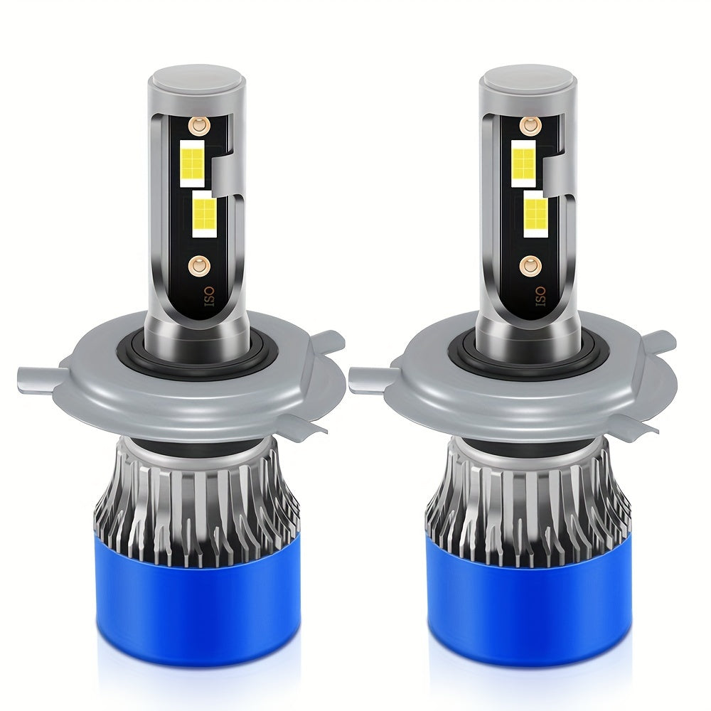 2pcs LED Car Headlights 6000K White 75000LM 200W High Low Beam Fog Lights
