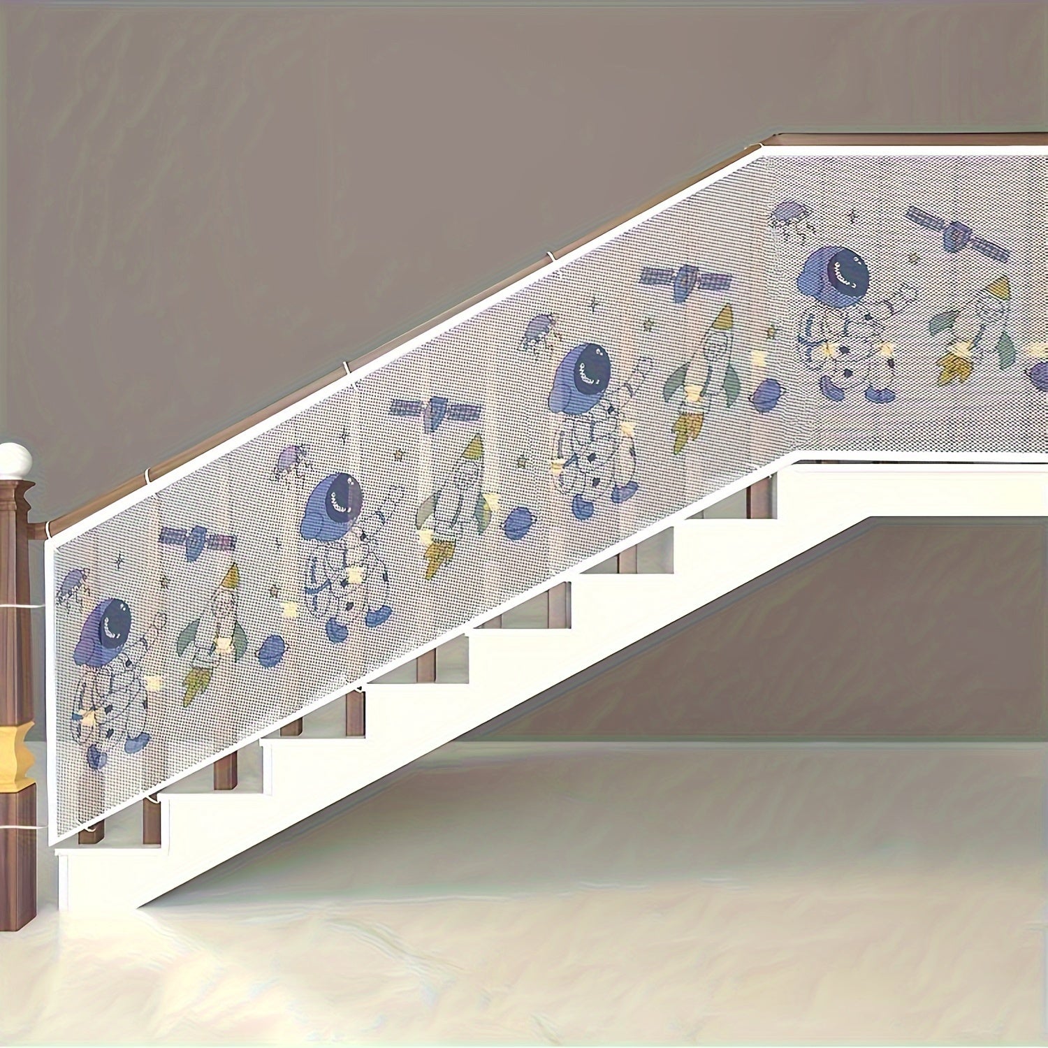 Baby Safety Gate Mesh Guard for Stairs and Balcony Thick Rail Net Child Safety Barrier