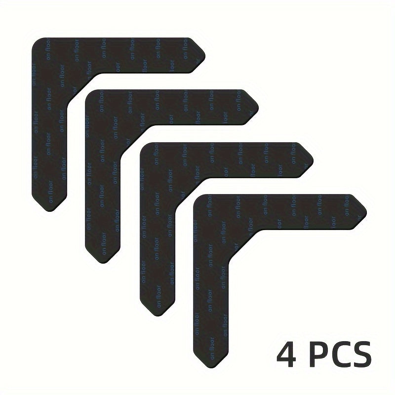 Комплект из 4 нескользящих зажима для ковров и деревянных полов, легко устанавливается