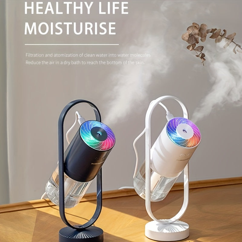 Rang-barang proektsiya kechki yorug'lik namlagich 360° aylanish bilan, USB bilan quvvatlanadigan, sayohat uchun, yotoqxona, ofis