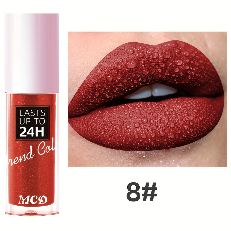 Long-Lasting Matte Lip Gloss for Women 24Hr Wear Non-Stick Moisturizing