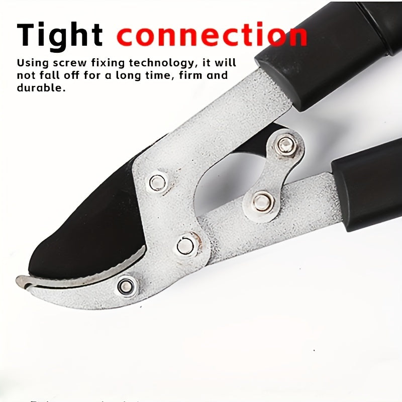 Extra Long Handle Thick Branch Pruning Shears with Retractable Rubberized Handle