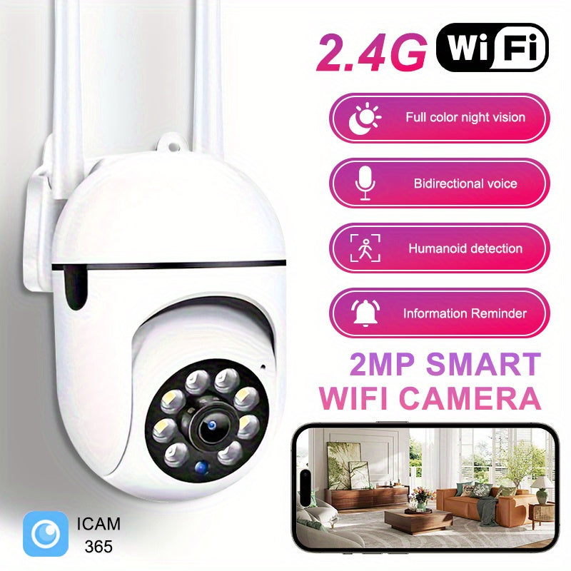 Indoor WiFi Security Camera 1080P HD Night Vision Motion Detection Two-Way Audio