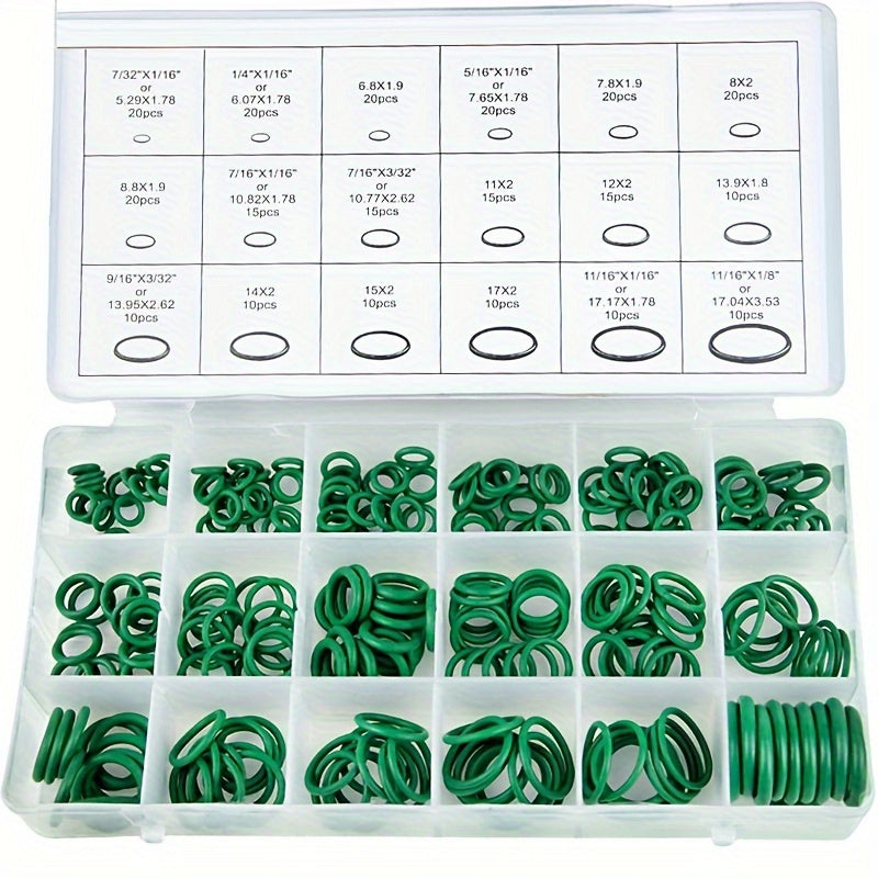 270 Pcs Rubber O Rings Kit for Car Air Conditioning Repair Set