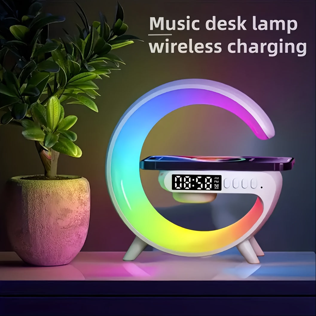 Wireless Speaker with Ambient Light and Wireless Charging Pad for Smartphones