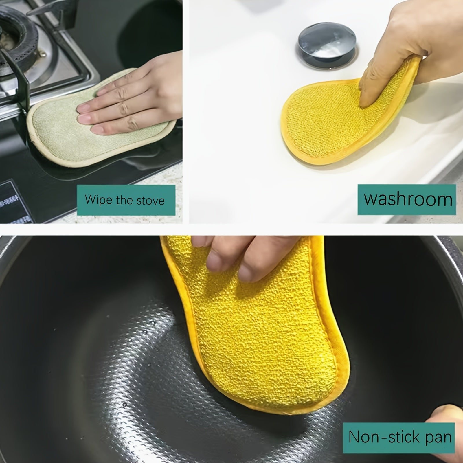 Multi-Functional Kitchen Cleaning Sponge Set of 3-5 Pieces Strong Decontamination