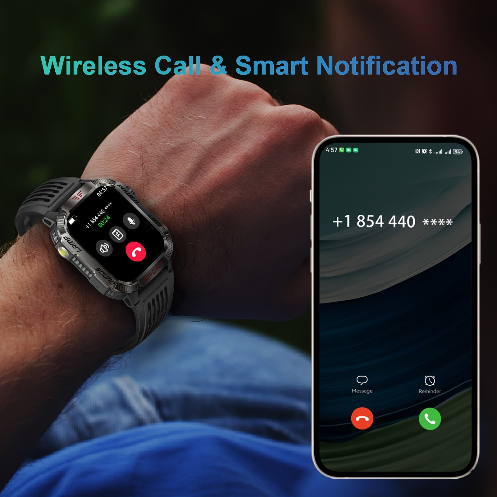 Часы TIWAIN для мужчин и женщин с водонепроницаемостью, USB-зарядкой, 5,08 см IPS-дисплеем, батареей 600 мАч, более 100 спортивными режимами, беспроводной связью 5.0, корпусом из сплава, нейлоновым ремешком, фитнес-трекером с