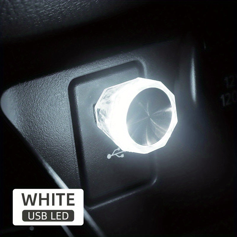 Luz de ambiente LED para coche USB, lámpara de estado de ánimo para interiores, lámpara decorativa portátil, súper brillante