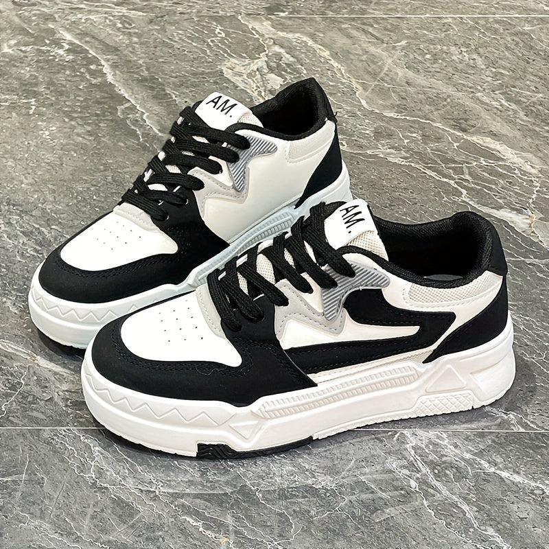 Women's Plus Size Canvas Sneakers with Lace-Up Closure Low Top All-Season