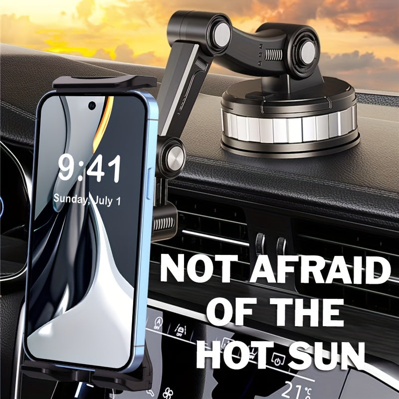 Universal avtomobil telefon va planshet uchun tutqich, sozlanadigan, katta yopishqoq shisha