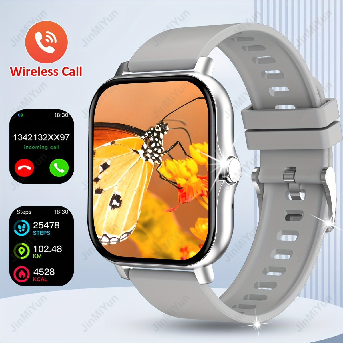 1.83-Inch Full Screen Touch Sports Smartwatch for Outdoor Activities with Wireless Calling and Multiple Sports Modes