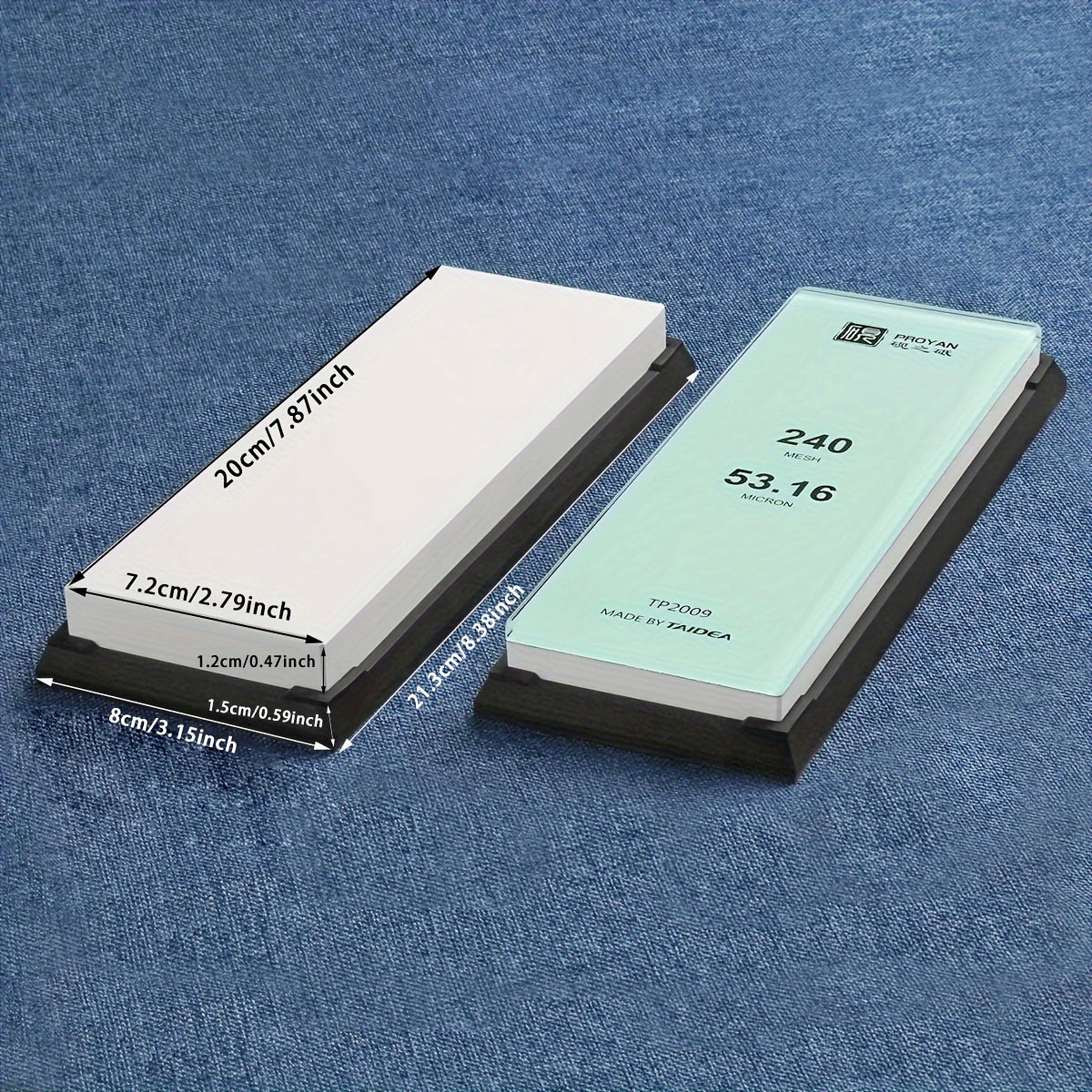 White Corundum Knife Sharpener for Kitchen and Woodworking Tools Non-Slip Base