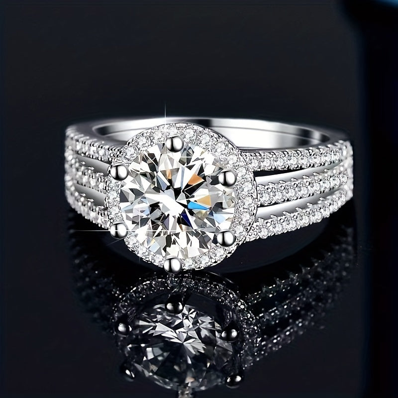 Moissanite Engagement Ring for Wedding Proposal Anniversary Gift