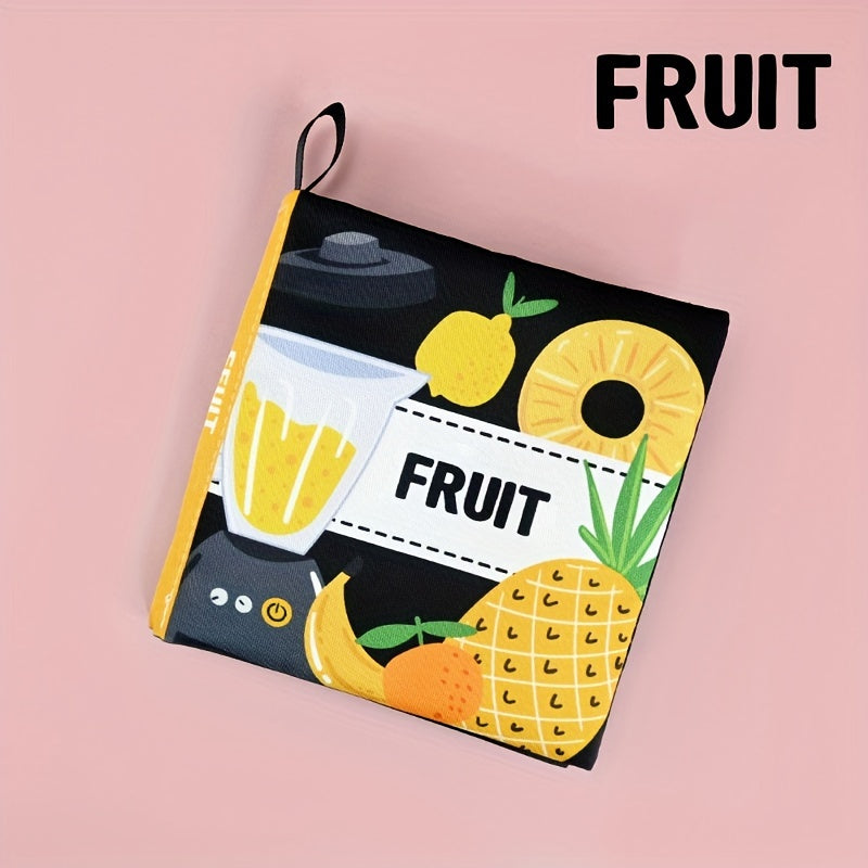 Мягкая тканевая книга для детей и малышей с высококонтрастными черно-белыми яркими иллюстрациями, нетоксичная образовательная игрушка