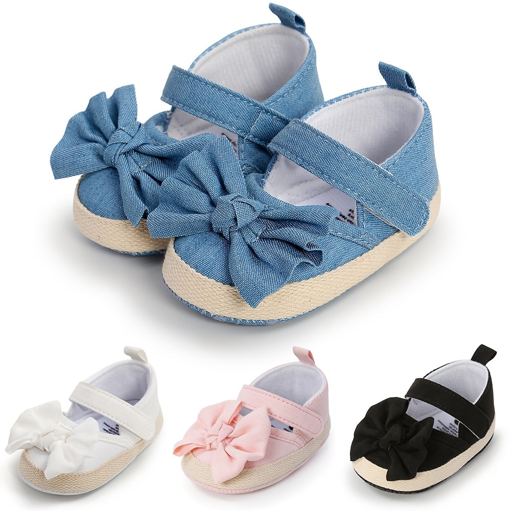Girls Mary Jane Flats with Bow Detail Non-Slip Sole for Spring and Autumn