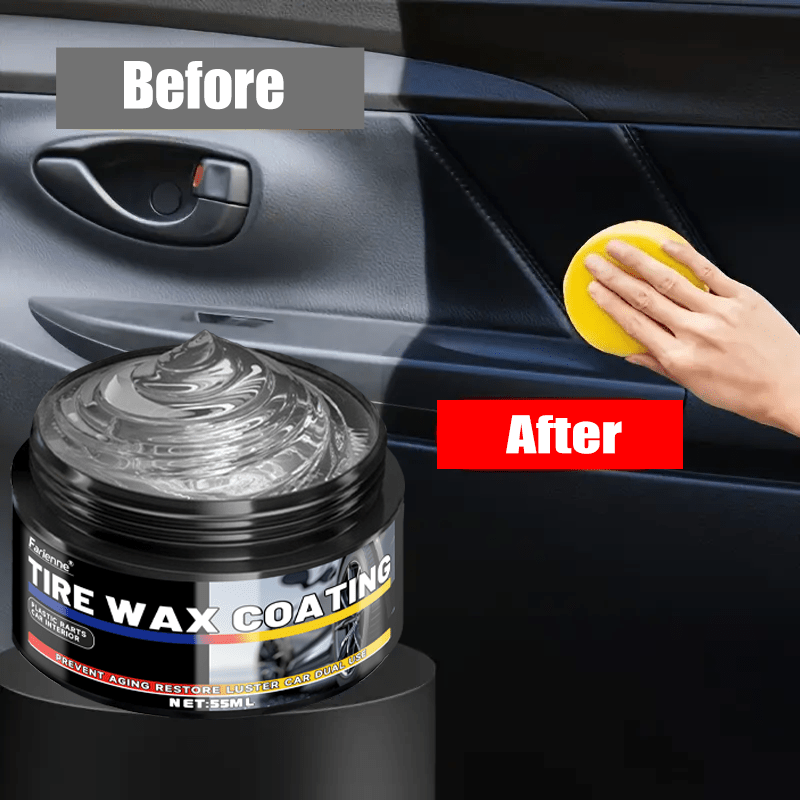 Car Interior and Exterior Restoration Kit Black Wax Plastic Tire Seat Conditioner