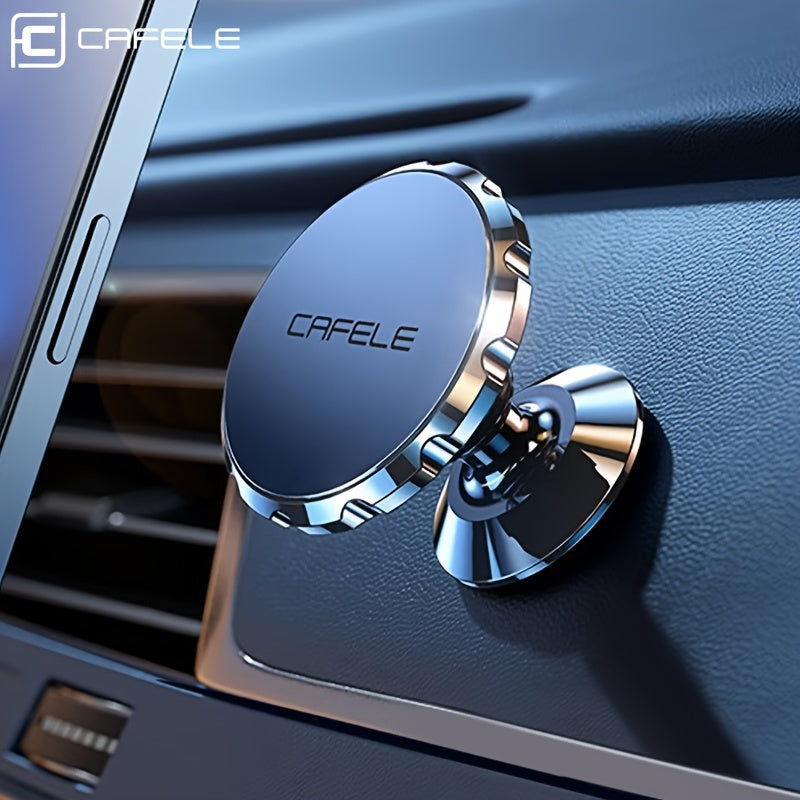 Universal Magnetic Car Phone Holder Suitable for All Phones, Dashboard Mount, Golden Finish