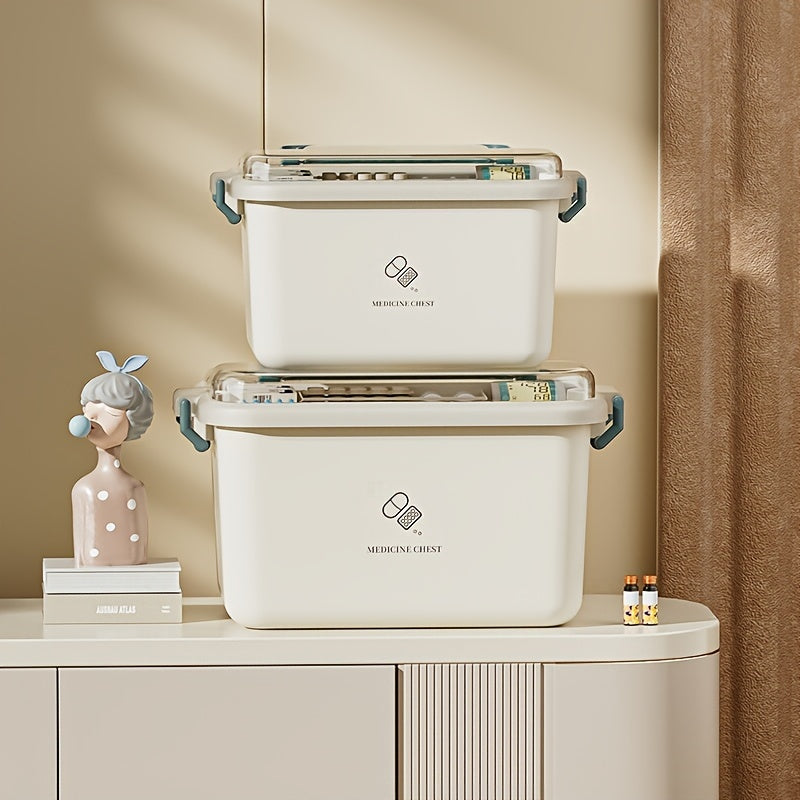 Caja de almacenamiento de medicamentos de múltiples capas portátil para uso en el hogar
