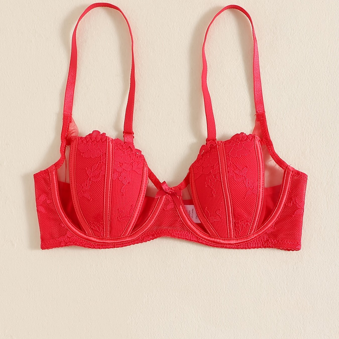 Women's Floral Embroidered Lace Bra Lingerie Underwear